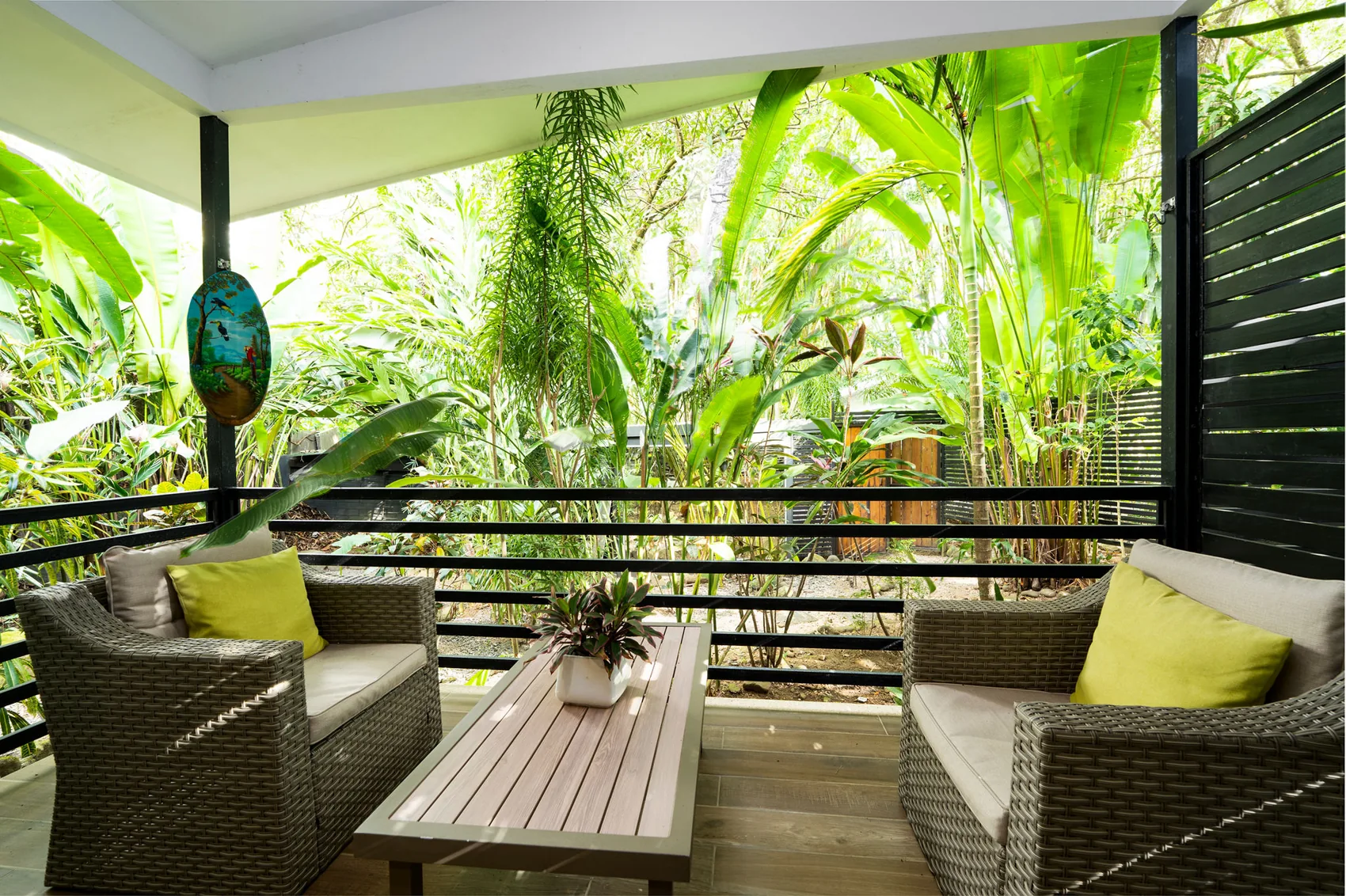 Mango’s covered patio